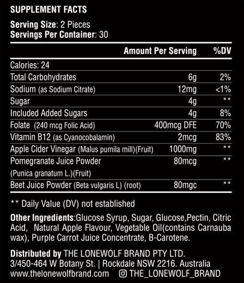 Apple Cider Vinegar Gummies - THE LONEWOLF BRAND PTY LTD